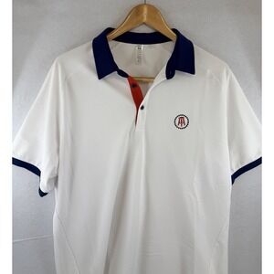 UNRL Polo Shirt Mens XL White Barstool Sports Golf Performance Wicking Polo